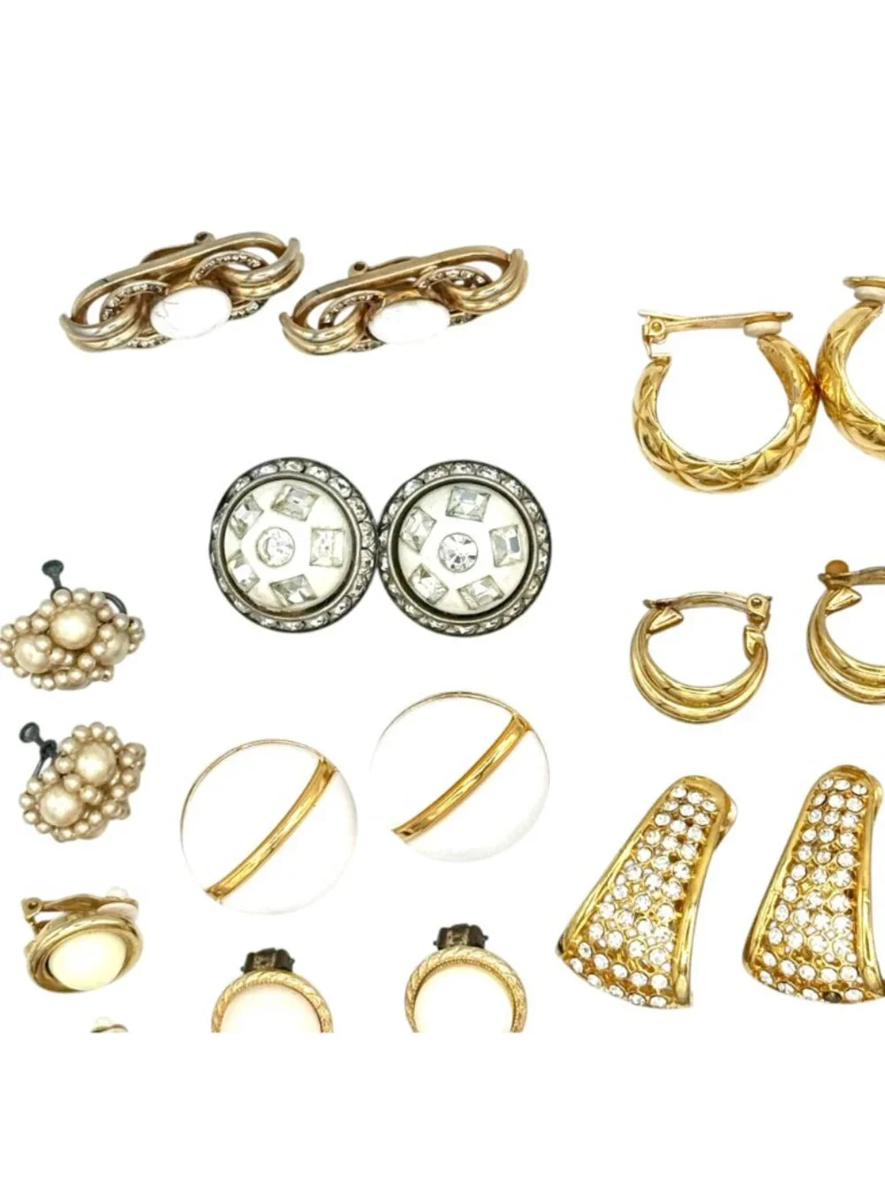 Vintage Clip On Earrings Lot of 24pr Harvest Craft Wear